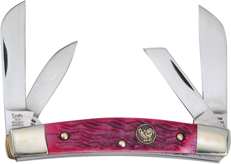 Hen & Rooster Congress Pocket Knife Stainless Steel Blades Red Pick Bone Handle 344RPB -Hen & Rooster - Survivor Hand Precision Knives & Outdoor Gear Store