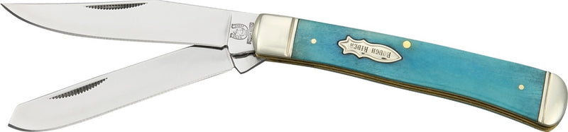 Rough Ryder Trapper Pocket Knife Stainless Steel Blades Blue Smooth Bone Handle 1253 -Rough Ryder - Survivor Hand Precision Knives & Outdoor Gear Store