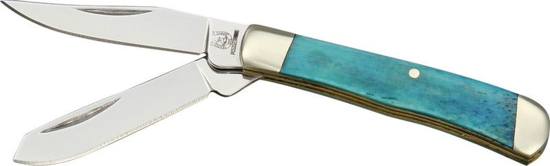 Rough Ryder Tiny Trapper Pocket Knife Stainless Steel Blades Green Smooth Bone Handle 1263 -Rough Ryder - Survivor Hand Precision Knives & Outdoor Gear Store