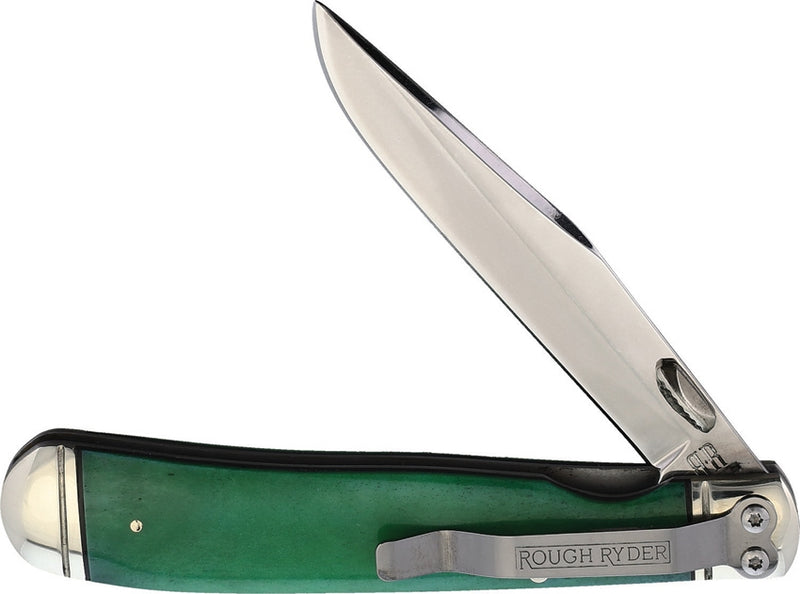 Rough Ryder Working Man Folding Knife 440 Steel Blade Green Smooth Bone Handle 1957 -Rough Ryder - Survivor Hand Precision Knives & Outdoor Gear Store