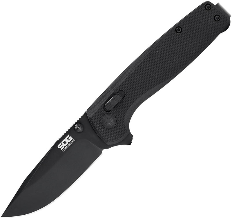 SOG Terminus XR Folding Knife D2 Tool Steel Blde Black Terminus G-10 Handle TM1027BX -SOG - Survivor Hand Precision Knives & Outdoor Gear Store