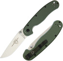Ontario RAT II Folding Knife 3" D2 Tool Steel Drop Point Blade Green G10 Handle 8828OD -Ontario - Survivor Hand Precision Knives & Outdoor Gear Store