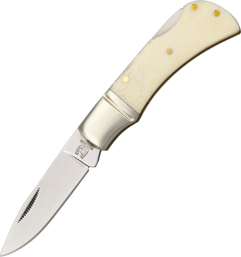 Rough Ryder Mustang Folding Knife 1.88" 440 Steel Blade White Smooth Bone Handle 1300 -Rough Ryder - Survivor Hand Precision Knives & Outdoor Gear Store