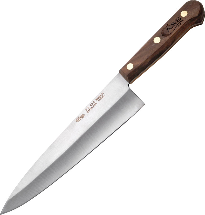 Case XX Household Chef's Knife 8" Stainless Full Tang Blade Solid Walnut Handle 07316 -Case Cutlery - Survivor Hand Precision Knives & Outdoor Gear Store