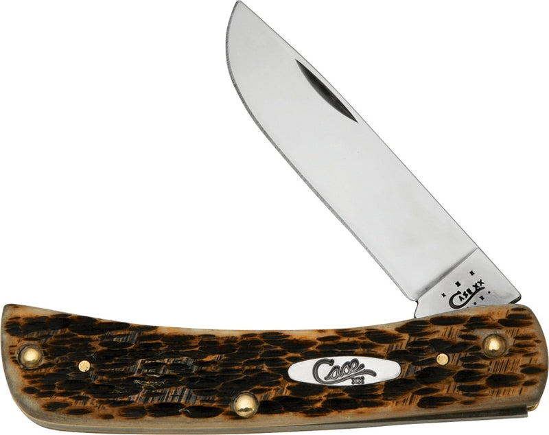 Case XX Cutlery Sod Buster Pocket Knife Surgical Steel 2.75" Blade Amber Bone 00245 -Case Cutlery - Survivor Hand Precision Knives & Outdoor Gear Store