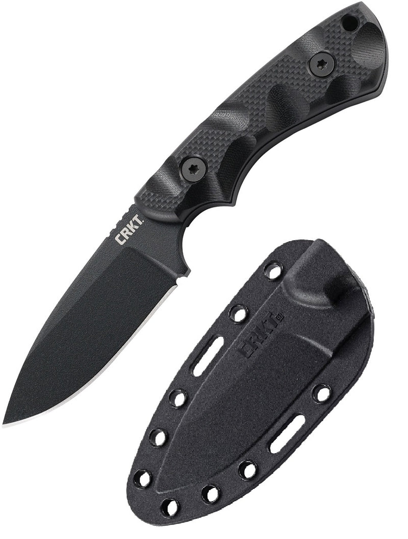 CRKT Siwi Fixed Knife 3.38" SK5 Steel Full Tang Blade Black Sculpted G10 Handle 2082 -CRKT - Survivor Hand Precision Knives & Outdoor Gear Store