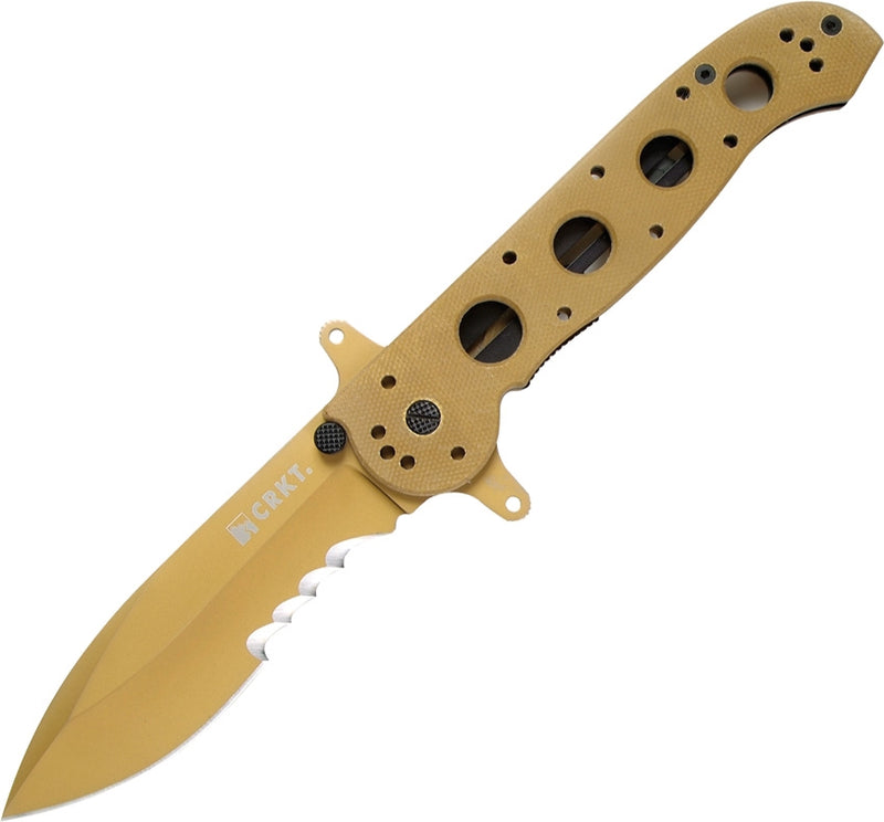 CRKT M21 Linerlock Folding Knife 3.88" 8Cr14MoV Steel Blade Tan G10 Handle 2114DSFG -CRKT - Survivor Hand Precision Knives & Outdoor Gear Store