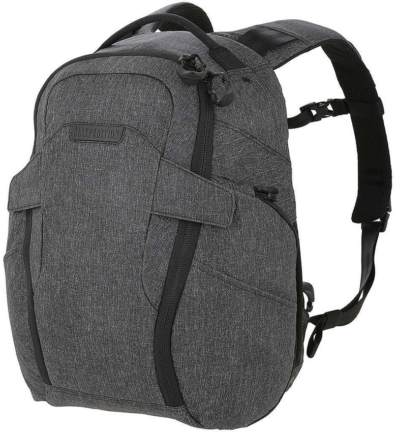 Maxpedition ENTITY EDC Backpack 19-23L Gray/Black Ergonomic Straps Quick Release MXNTTPK21CH -Maxpedition - Survivor Hand Precision Knives & Outdoor Gear Store