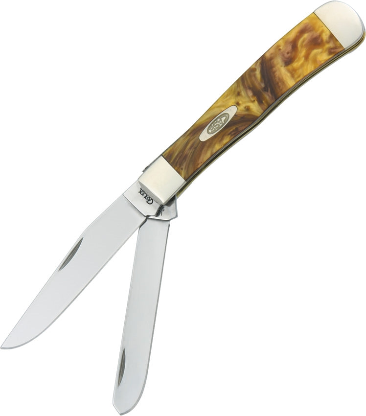 Case XX Trapper Pocket Knife Stainless Steel Blades Butter Rum Corelon Handle CA9254BR -Case Cutlery - Survivor Hand Precision Knives & Outdoor Gear Store
