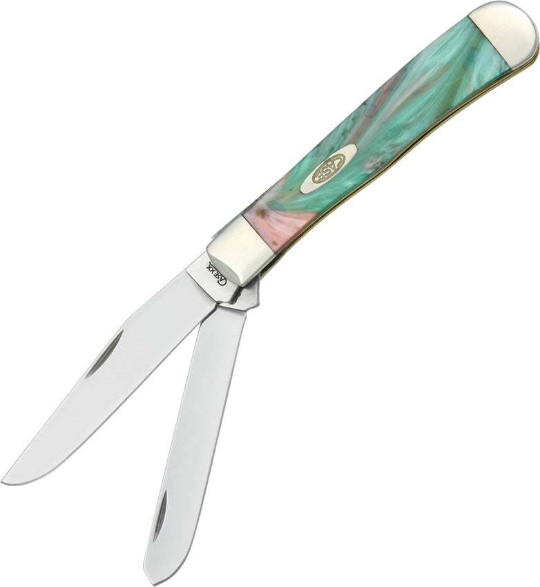 Case XX Trapper Pocket Knife Stainless Steel Blades Coral Sea Corelon Handle CA9254CS -Case Cutlery - Survivor Hand Precision Knives & Outdoor Gear Store