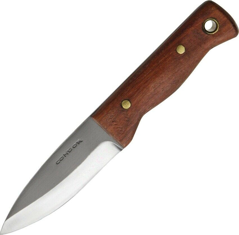 Condor Mini Bushlore Fixed Knife 2.125" 1075HC Steel Blade Brown Wood Handle TK2323HC -Condor - Survivor Hand Precision Knives & Outdoor Gear Store