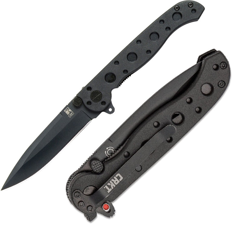 CRKT M16 Folding Knife 3.125" AUS-8 Steel Spear Point Blade Black Zytel Handle 01KZ -CRKT - Survivor Hand Precision Knives & Outdoor Gear Store