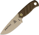 TOPS Baja Fixed Knife 3.25" 1095HC Steel Full Tang Blade Canvas Micarta Handle BAJA03 -TOPS - Survivor Hand Precision Knives & Outdoor Gear Store
