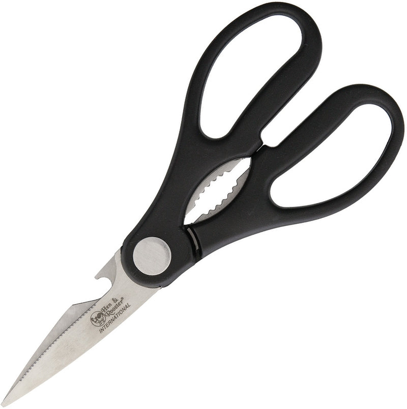 Hen & Rooster Kitchen Shears 2.88" Stainless Blades Black Synthetic Handle I040B -Hen & Rooster - Survivor Hand Precision Knives & Outdoor Gear Store