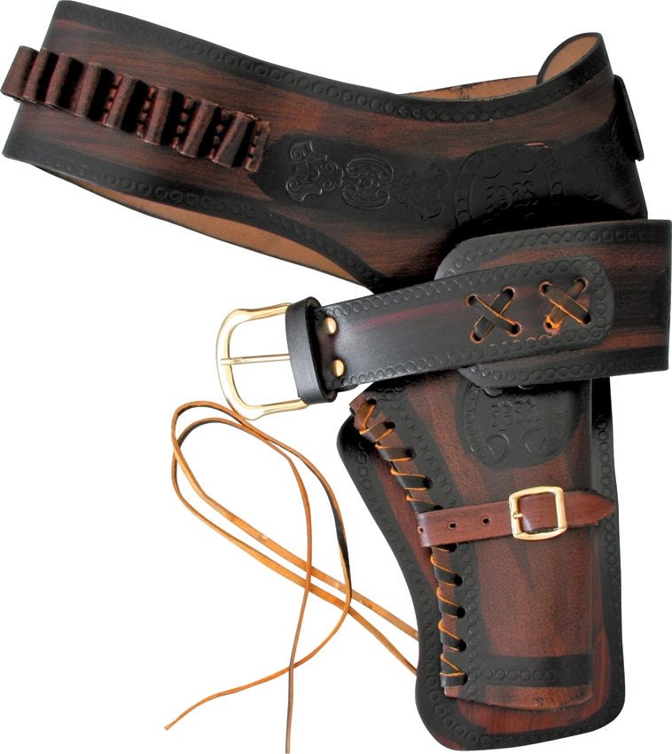 Denix Single Right Draw Holster Dark Brown Leather Construction With Shell Loops And Leg-Tie 01L -Denix - Survivor Hand Precision Knives & Outdoor Gear Store