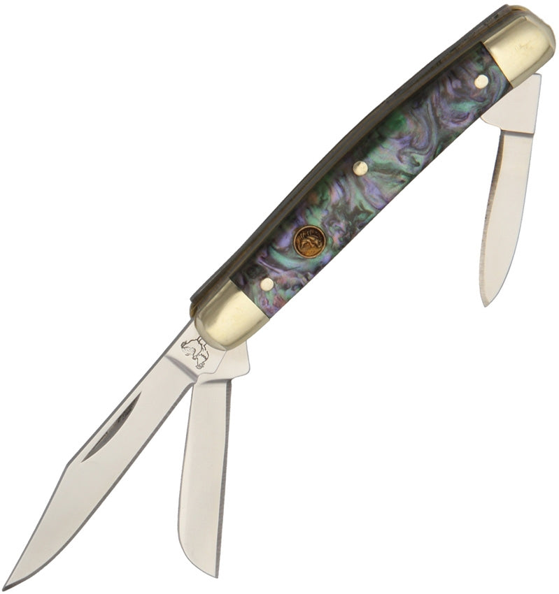 Hen & Rooster Stockman Pocket Knife Stainless Steel Blades Imitation Abalone Handle 303IAB -Hen & Rooster - Survivor Hand Precision Knives & Outdoor Gear Store