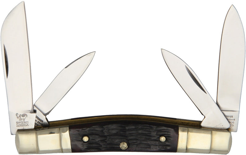 Hen & Rooster Congress Pocket Knife Carbon Steel Blades Brown Pick Bone Handle 324CBRPB -Hen & Rooster - Survivor Hand Precision Knives & Outdoor Gear Store