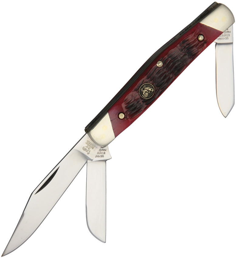 Hen & Rooster Stockman Pocket Knife Stainless Steel Blades Red Pick Bone Handle 343RPB -Hen & Rooster - Survivor Hand Precision Knives & Outdoor Gear Store