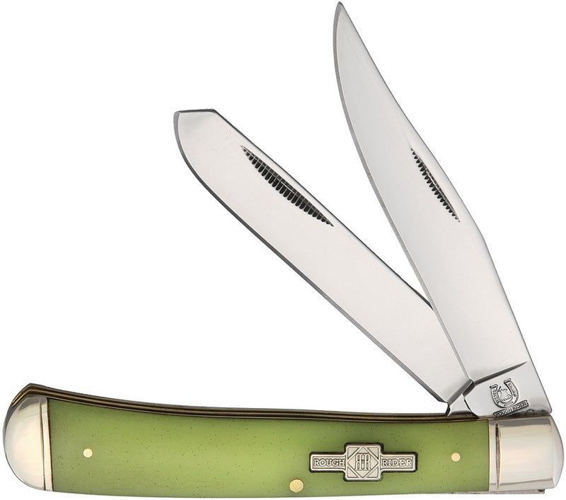 Rough Ryder Trapper Folding Knife 440 Steel Blades Moon Glow Synthetic Handle 1425 -Rough Ryder - Survivor Hand Precision Knives & Outdoor Gear Store