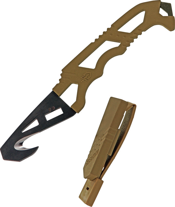 Gerber Crisis Hook Fixed Knife 2.87" 420HC Steel Blade Rubber Overmold Handle 0590 -Gerber - Survivor Hand Precision Knives & Outdoor Gear Store
