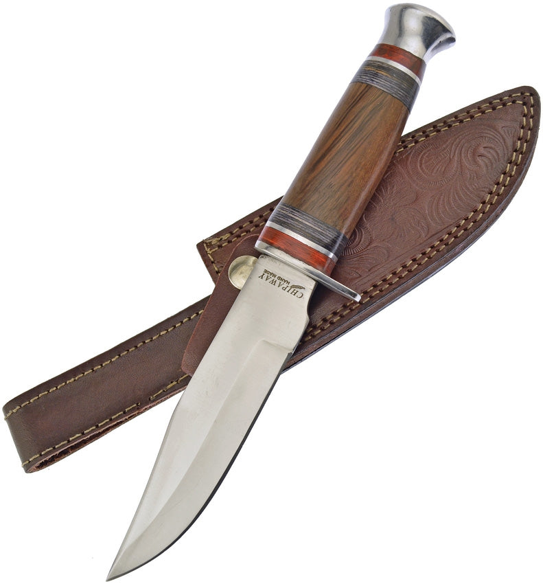 Frost Cutlery Chipaway Bowie Fixed Knife 5.25" Stainles Steel Blade Wood Handle W1000DW -Frost Cutlery - Survivor Hand Precision Knives & Outdoor Gear Store