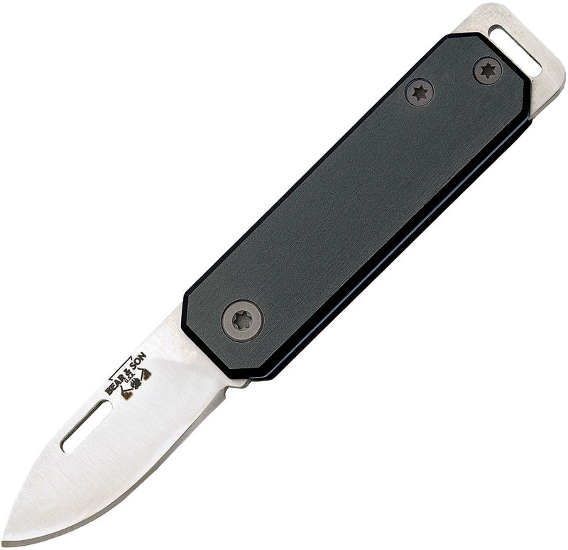 Bear & Son Small Slip Joint Folding Knife 1.5" High Carbon Steel Blade Black Aluminum Handle 109BK -Bear & Son - Survivor Hand Precision Knives & Outdoor Gear Store