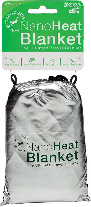 Adventure Medical NanoHeat Blanket Drawstring Storage Pouch Hang Packaged 0340 -Adventure Medical - Survivor Hand Precision Knives & Outdoor Gear Store