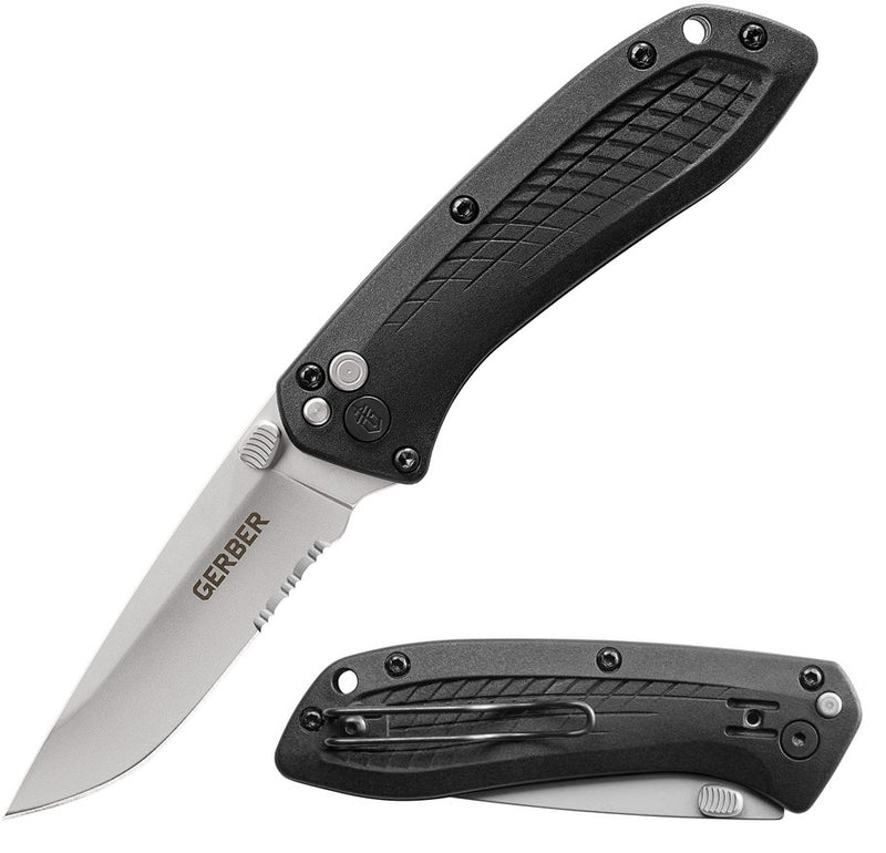 Gerber US Folding Knife 3" Stainless Steel Blade Black GRN Handle 30001294 -Gerber - Survivor Hand Precision Knives & Outdoor Gear Store