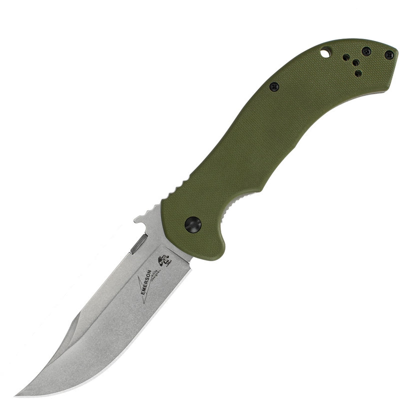 Kershaw Emerson CQC-10K Folding Knife 3 ½" 8Cr14MoV Steel Blade Green G10 Handle 6030 -Kershaw - Survivor Hand Precision Knives & Outdoor Gear Store