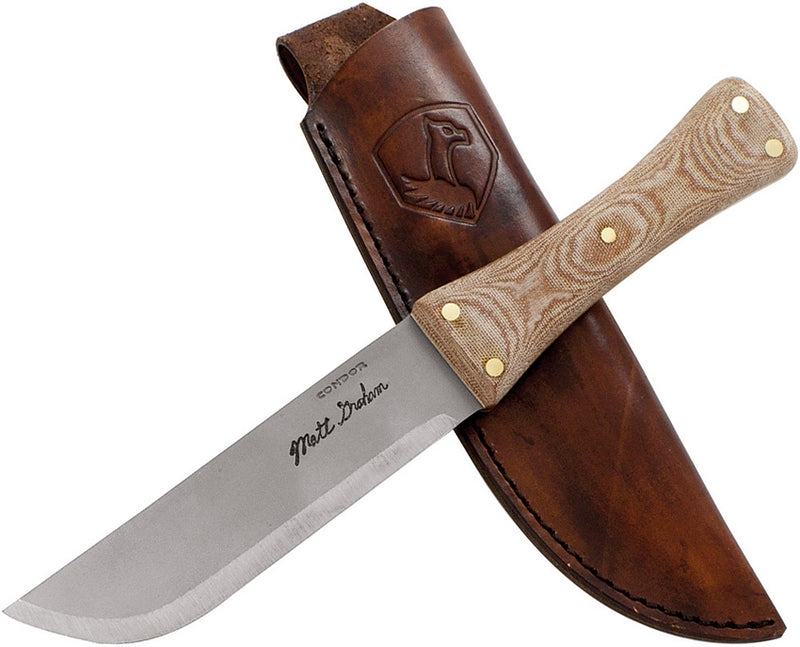 Condor Primitive Camp Fixed Knife 6" 1095HC Steel Blade Canvas Micarta Handle TK390759 -Condor - Survivor Hand Precision Knives & Outdoor Gear Store