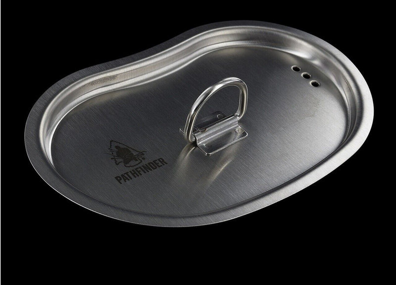 Pathfinder Canteen Cup Lid 304 Stainless Steel One Piece Construction 5.5" x 3.5" x .25" 004 -Pathfinder - Survivor Hand Precision Knives & Outdoor Gear Store