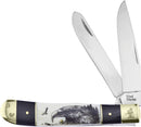 Frost Cutlery Trapper Eagle Pocket Knife Stainless Steel Blades Horn/Bone Handle FSW108BHSBE -Frost Cutlery - Survivor Hand Precision Knives & Outdoor Gear Store