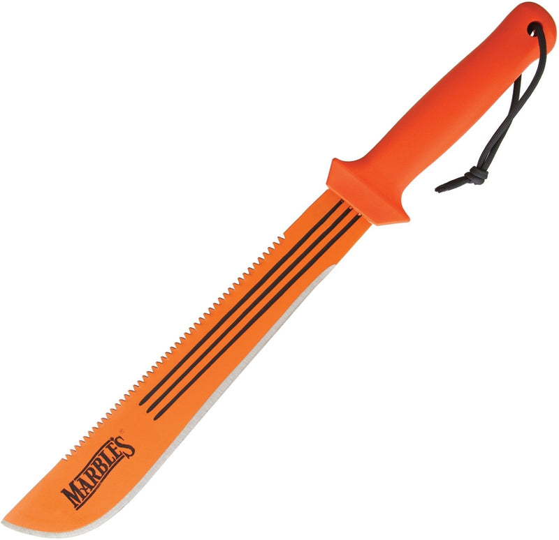 Marbles Orange Sawback Machete 18 Inch 1075HC Steel Blade Polypropylene Handle MR394 -Marbles - Survivor Hand Precision Knives & Outdoor Gear Store