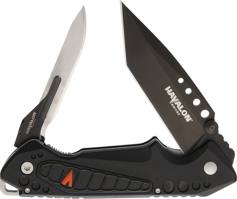 Havalon EXP Tactical Pocket Knife 3.13" AUS-8 Steel Blades Black Fiberglass Handle 80250 -Havalon - Survivor Hand Precision Knives & Outdoor Gear Store