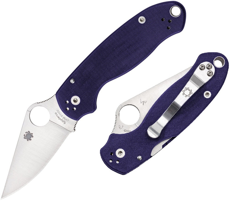 Spyderco Para 3 Folding Knife CPM S110V Steel Blade Blue G10 Handle Paramilitary C223GPDBL -Spyderco - Survivor Hand Precision Knives & Outdoor Gear Store