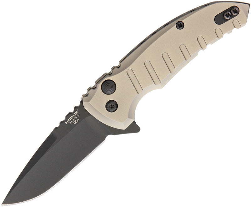 Hogue X1 Micro Button Lock Folding Knife 2.75" CPM-154 Steel Blade Aluminum Handle 24177 -Hogue - Survivor Hand Precision Knives & Outdoor Gear Store