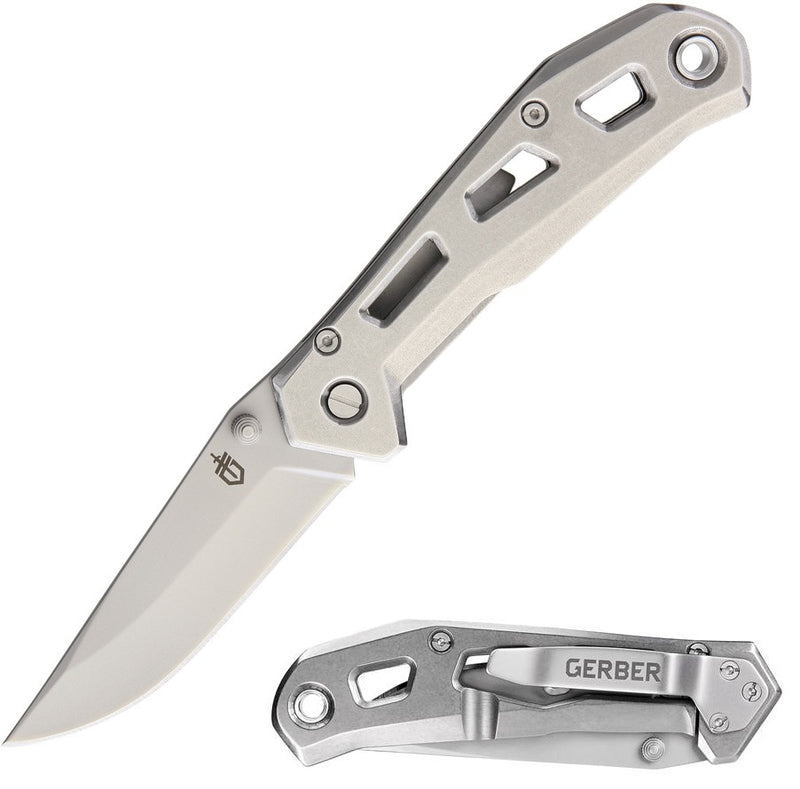 Gerber Airlift Framelock Folding Knife 2.75" 5Cr13MoV Steel Blade Stainless Handle 30001346 -Gerber - Survivor Hand Precision Knives & Outdoor Gear Store