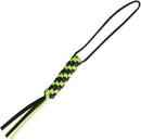 We Knife Co Paracord Lanyard Black & Green Braided Construction Cobra-Weave Pattern A03A -We Knife Co - Survivor Hand Precision Knives & Outdoor Gear Store