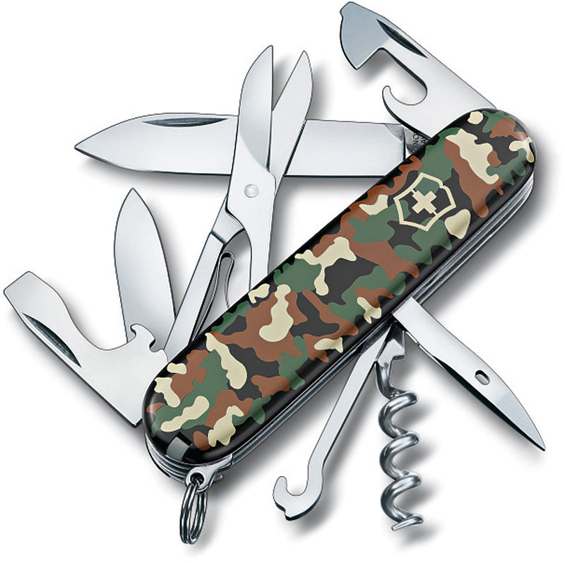 Victorinox Climber Pocket Knife Stainless Steel Blades Camo ABS Handle 1370394 -Victorinox - Survivor Hand Precision Knives & Outdoor Gear Store