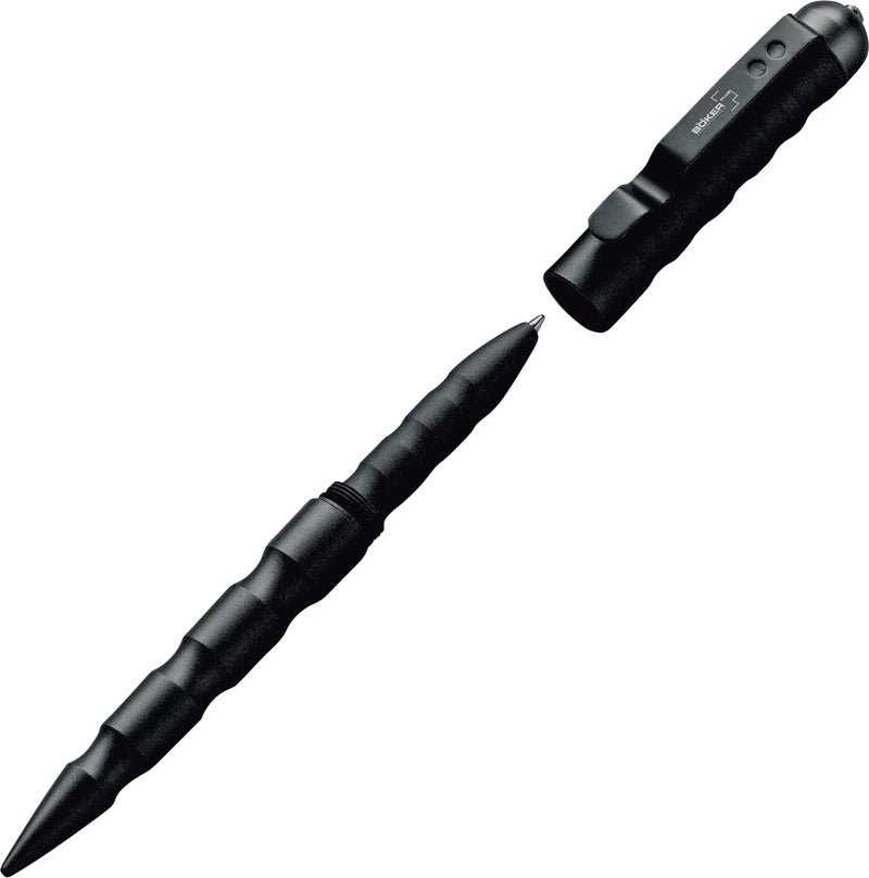 Boker Plus MPP Multi Purpose Pen Grooved Black Aluminum Pen 6" Overall 1.4 oz 09BO092 -Boker Plus - Survivor Hand Precision Knives & Outdoor Gear Store