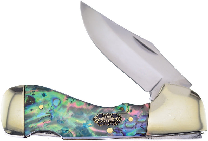 Frost Cutlery Choctaw Folding Knife Stainless Steel Clip Blade Abalone Handle W105AB -Frost Cutlery - Survivor Hand Precision Knives & Outdoor Gear Store