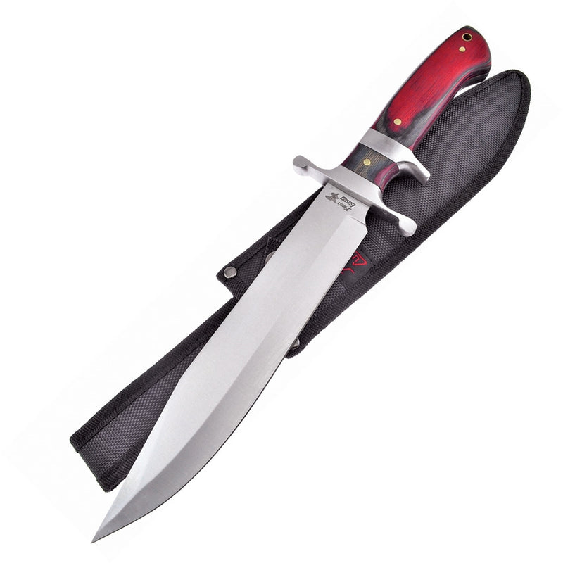 Frost Cutlery Bowie Fixed Knife 10" Stainless Clip Point Blade Frostwood Handle 18316FW -Frost Cutlery - Survivor Hand Precision Knives & Outdoor Gear Store