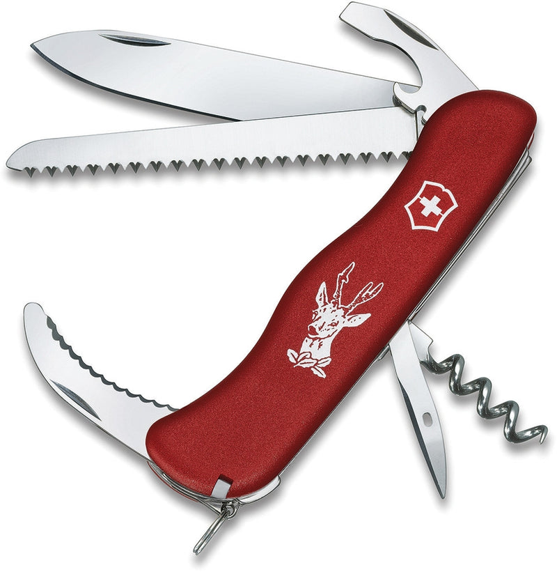 Victorinox Hunter Pocket Knife Stainless Steel Blade Red Polymer Handle 08573 -Victorinox - Survivor Hand Precision Knives & Outdoor Gear Store