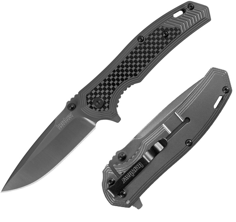 Kershaw Fringe Folding Knife 3" 8Cr13MoV Steel Blade Stainless/Carbon Fiber Handle 8310 -Kershaw - Survivor Hand Precision Knives & Outdoor Gear Store