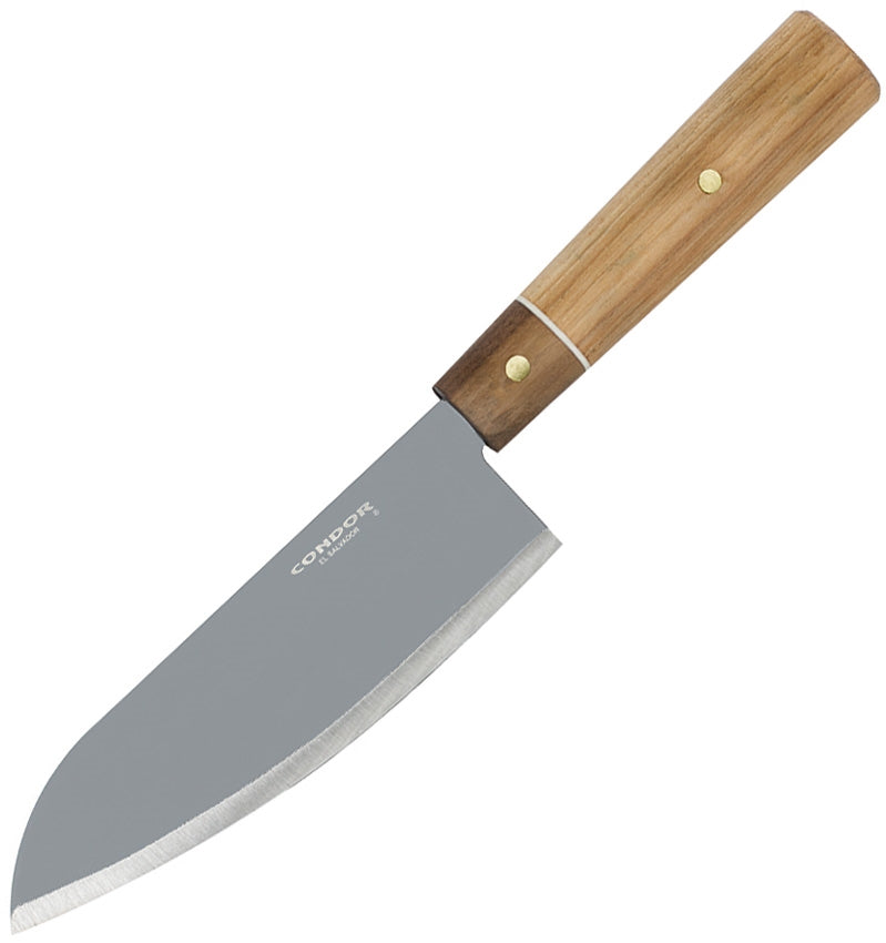 Condor Kondoru Kitchen Santoku Knife 6.25" 1095HC Steel Blade Hickory/Walnut Handle TK500065 -Condor - Survivor Hand Precision Knives & Outdoor Gear Store