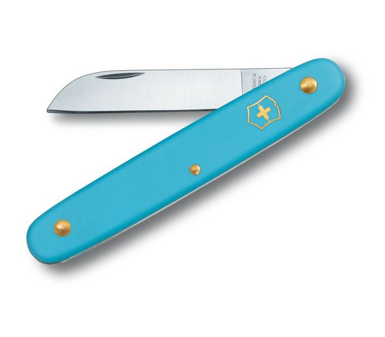 Victorinox Floral Folding Knife 2.5" Stainless Steel Sheepsfoot Blade Blue Composition Handle 3905025 -Victorinox - Survivor Hand Precision Knives & Outdoor Gear Store