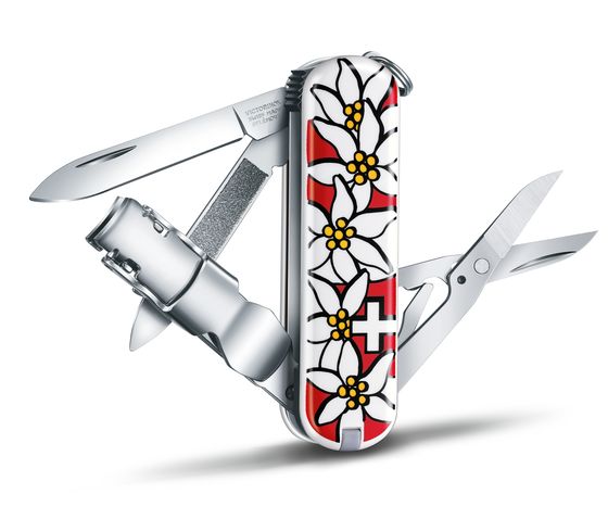 Victorinox Nail Clip 580 Pocket Knife Stainless Blade Tools Include Scissors Edelweiss Handle 06463840X1 -Victorinox - Survivor Hand Precision Knives & Outdoor Gear Store