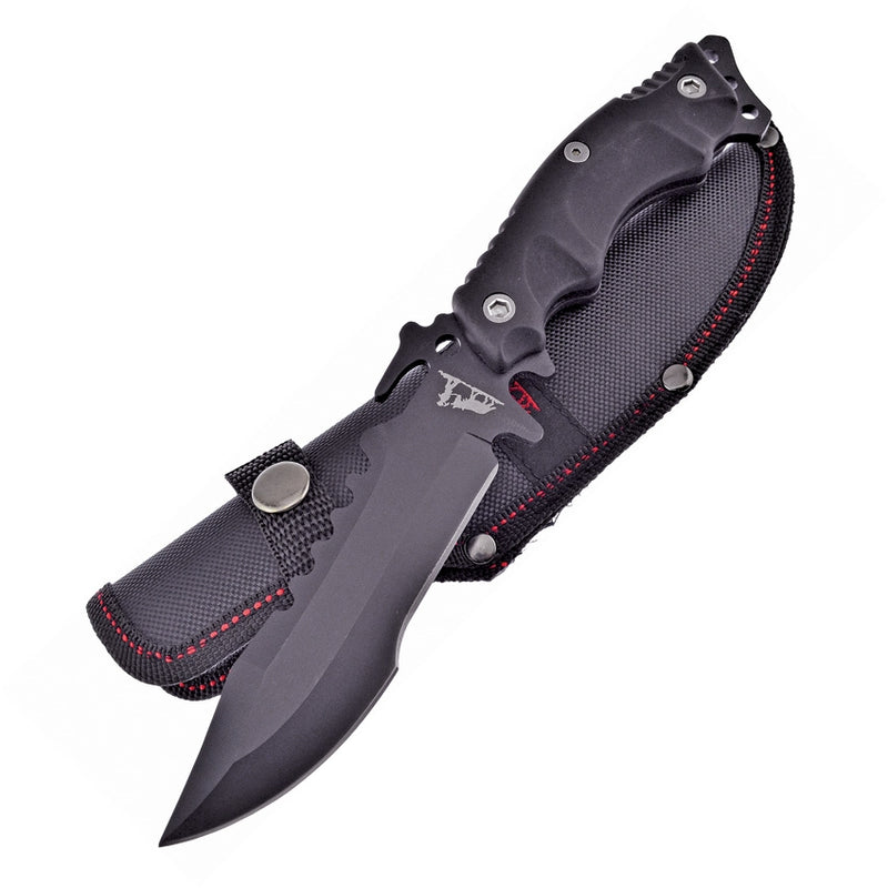Frost Cutlery Bowie Fixed Knife 5" 3Cr13 Steel Full Tang Blade Black ABS Handle BKH011B -Frost Cutlery - Survivor Hand Precision Knives & Outdoor Gear Store