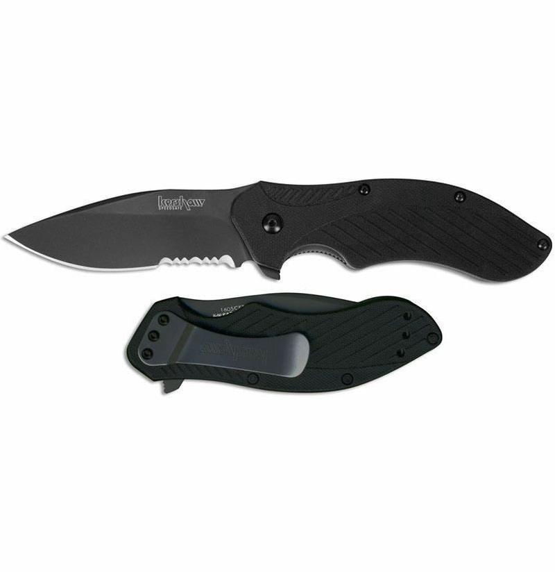 Kershaw Black Clash Folding Knife 3.12" 8CR13MoV Steel Blade Black GFN Handle 1605CKTST -Kershaw - Survivor Hand Precision Knives & Outdoor Gear Store