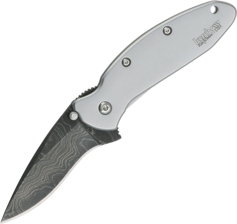 Kershaw Scallion Frame Folding Knife 2.5" Damascus Steel Blade Stainless Handle 1620DAM -Kershaw - Survivor Hand Precision Knives & Outdoor Gear Store